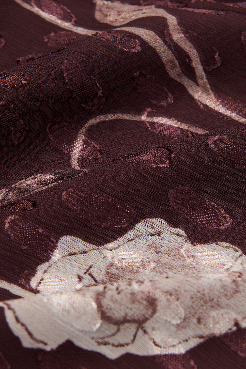 Burgundy Floral Dobby Blouse