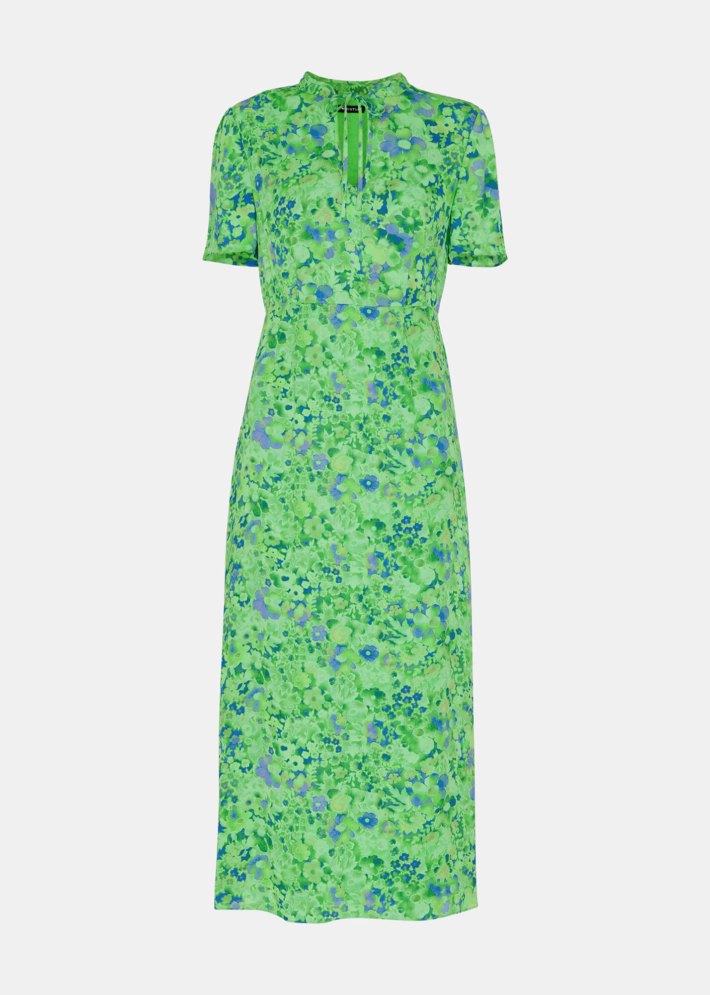 Green/Multi Lucid Floral Bonnie Dress | WHISTLES | Whistles UK |