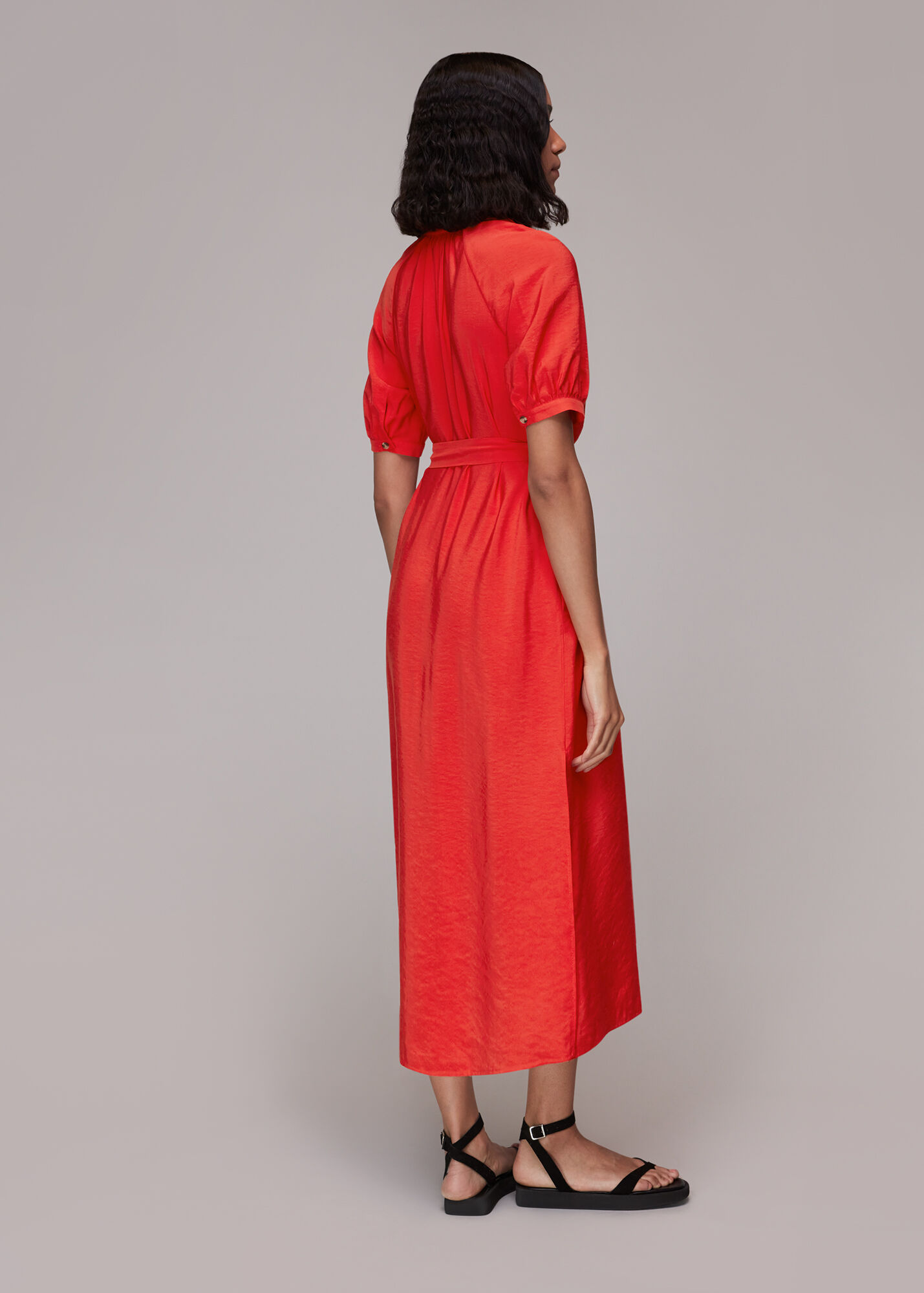 Red Olivia Midi Dress WHISTLES