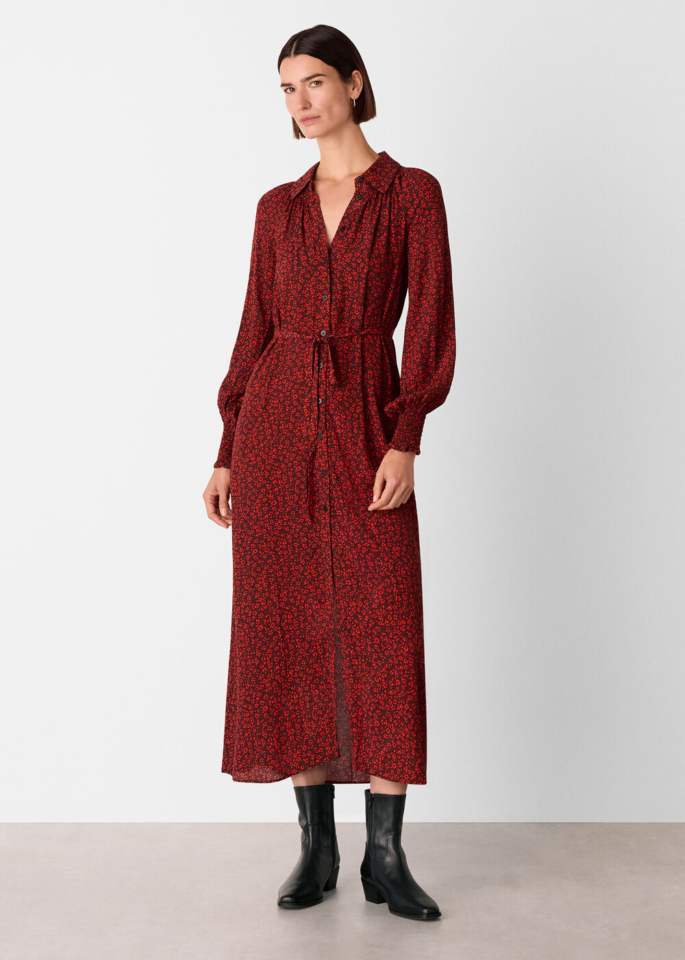 Pansy Dot Shirt Dress
