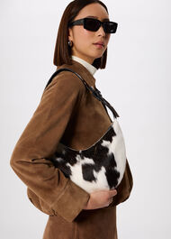 Cow Print Hair-On Sia Bag