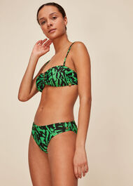 Tiger Animal Print Bikini Top
