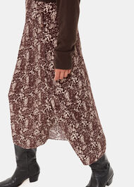 Micro Leopard Print Wrap Skirt