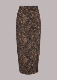 Jacquard Leopard Tube Skirt