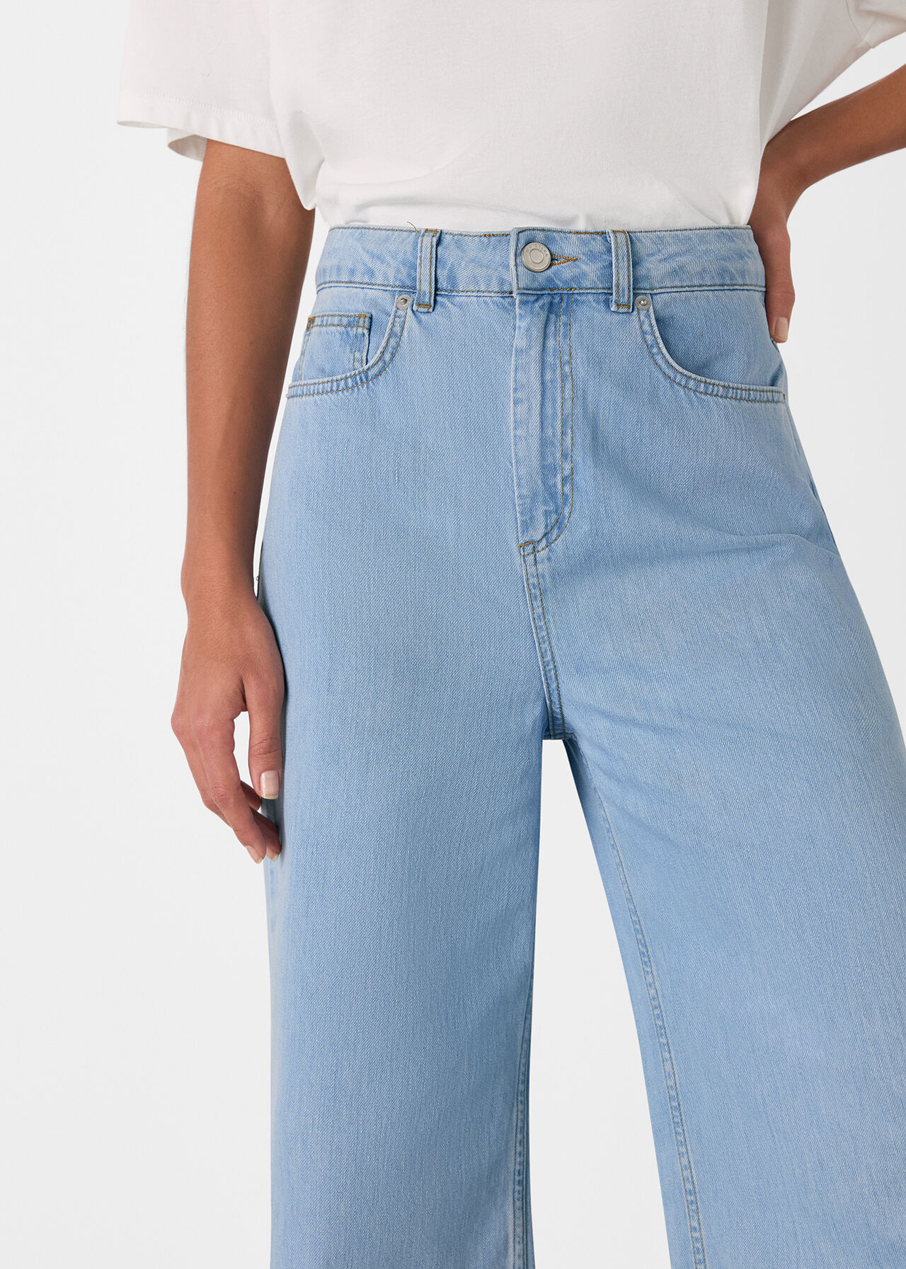 Wide Leg Cropped Jean