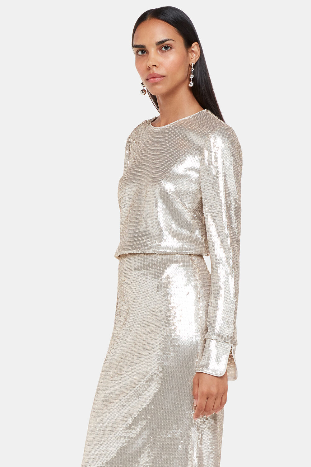 Sequin Minimal Tunic Top