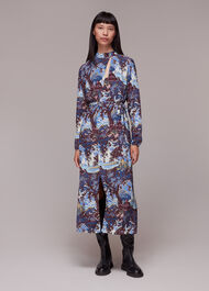 Great Lake Keyhole Silk Dress