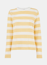 Stripe Crew Neck Pocket Top