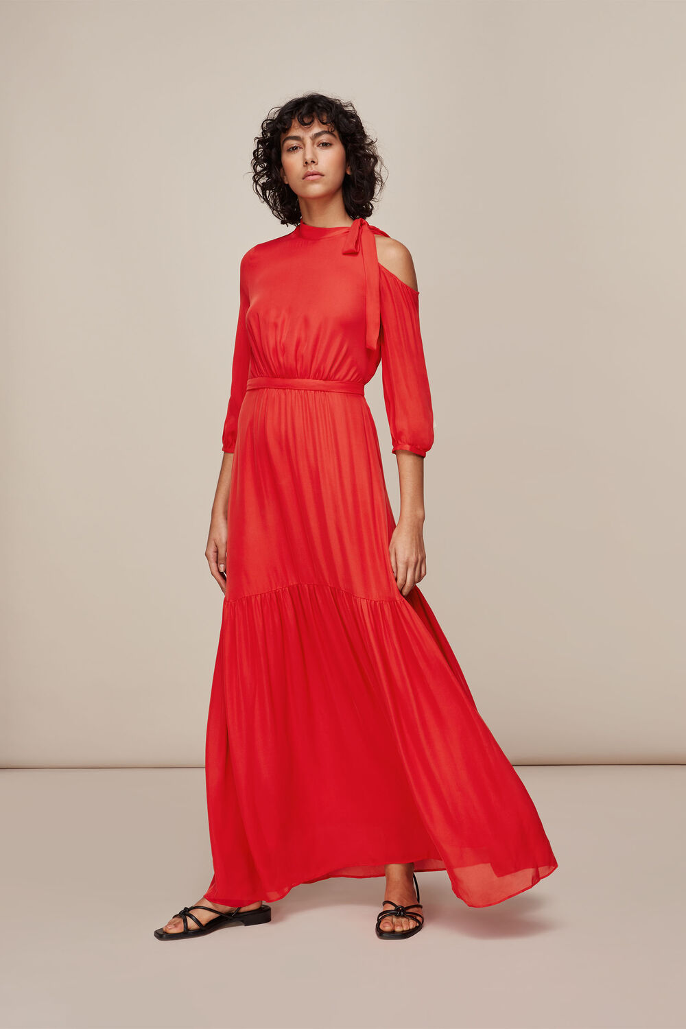 One Shoulder Silk Dress