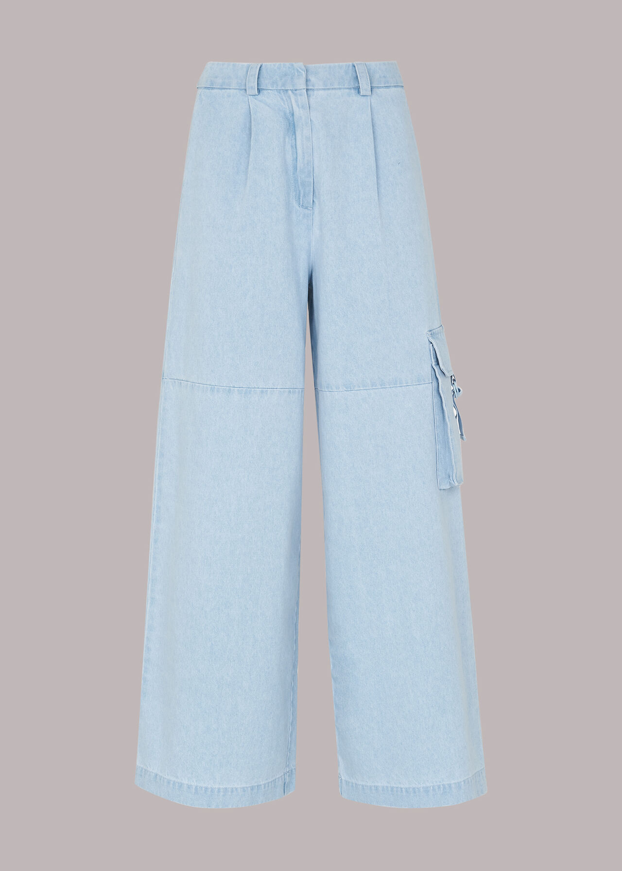 Pale Blue Evie Pull Leg Trouser | WHISTLES