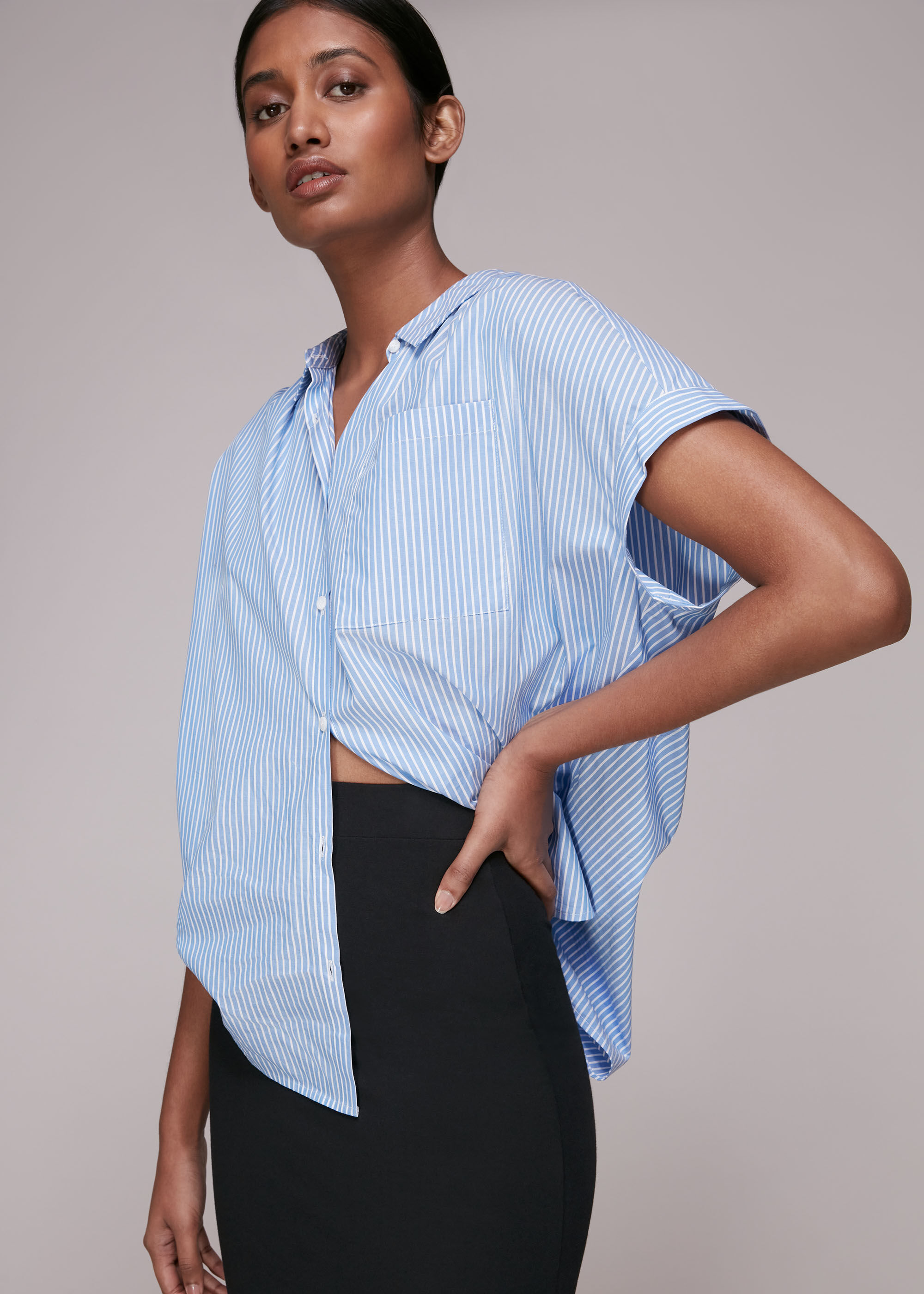 Black Jersey Column Skirt WHISTLES