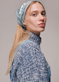 Bandana Print Silk Scarf
