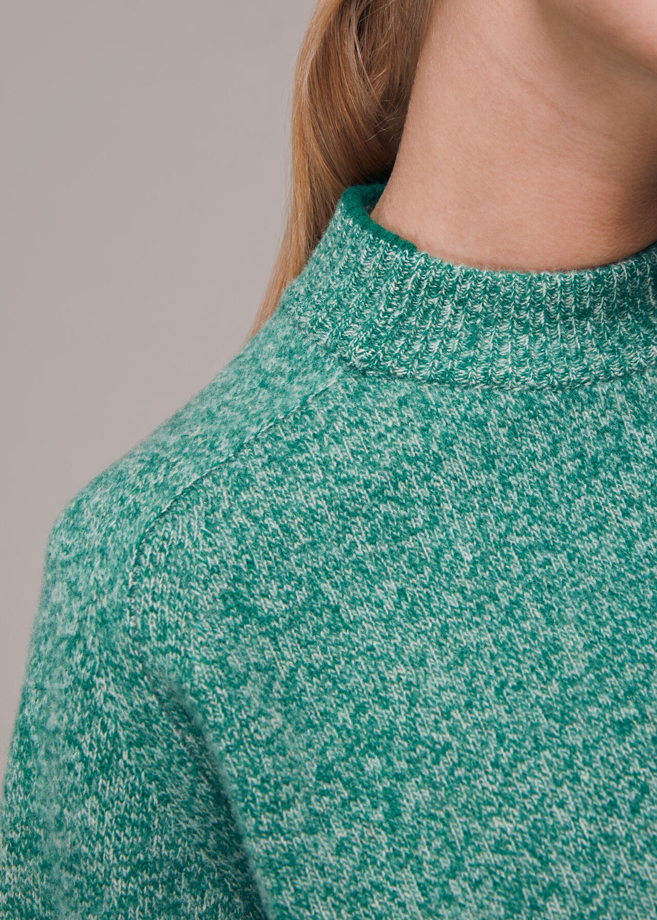 Funnel Neck Flecked Jumper