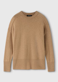 Cashmere Seam Detail Crew Knit