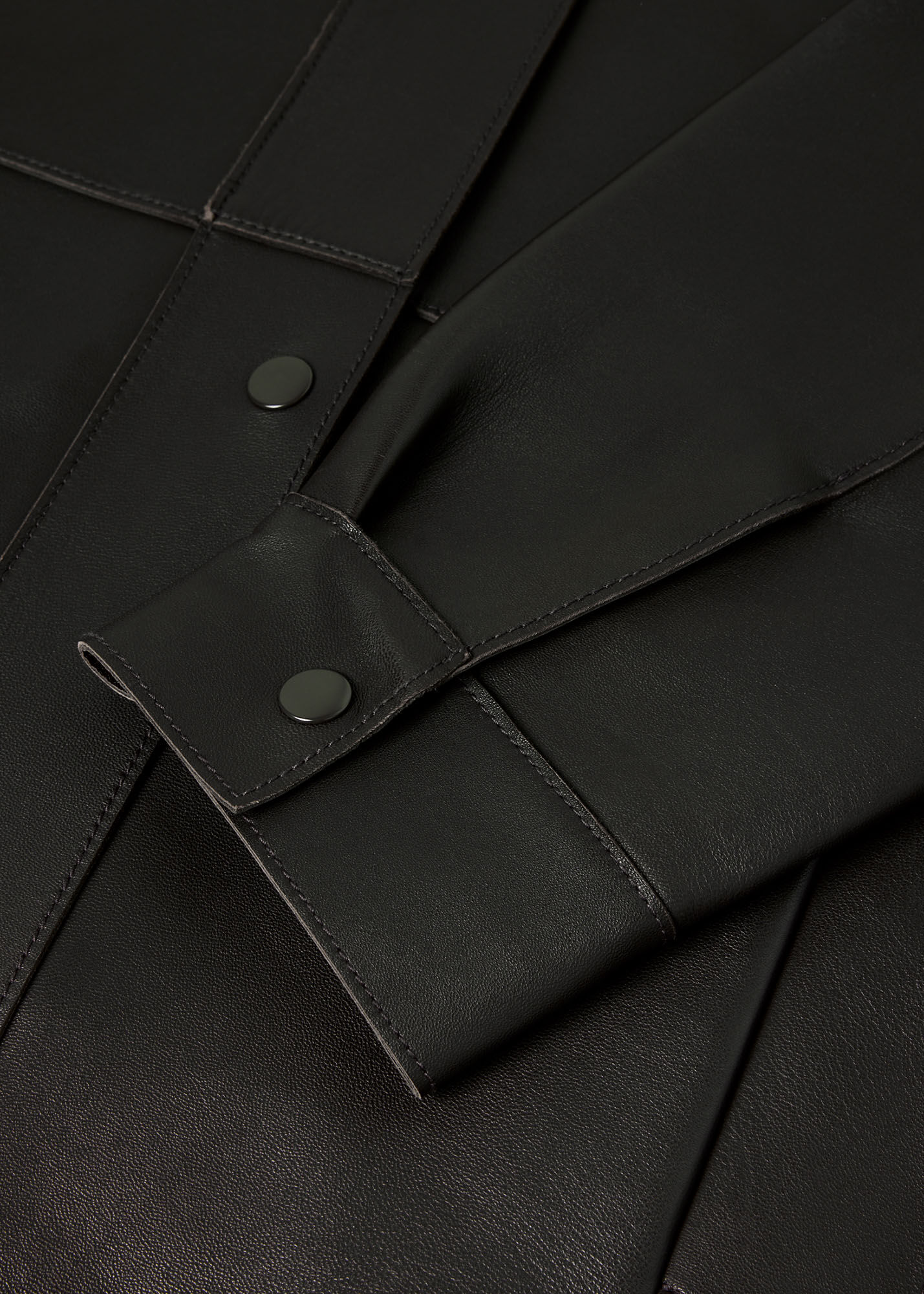 Black Clean Bonded Leather Jacket | WHISTLES | Whistles UK |