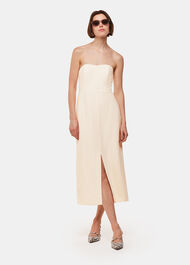 Bandeau Linen Blend Dress