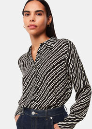 Diagonal Ripple Print Shirt