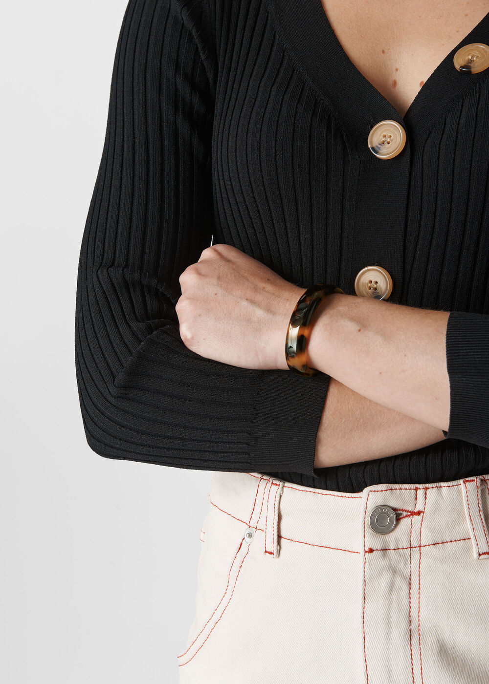 Tort Resin Bangle Brown/Multi