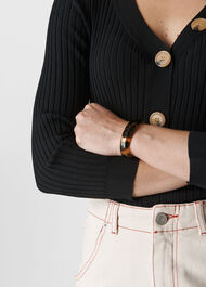 Tort Resin Bangle Brown/Multi