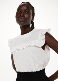 Cotton Yoke Frill Tank