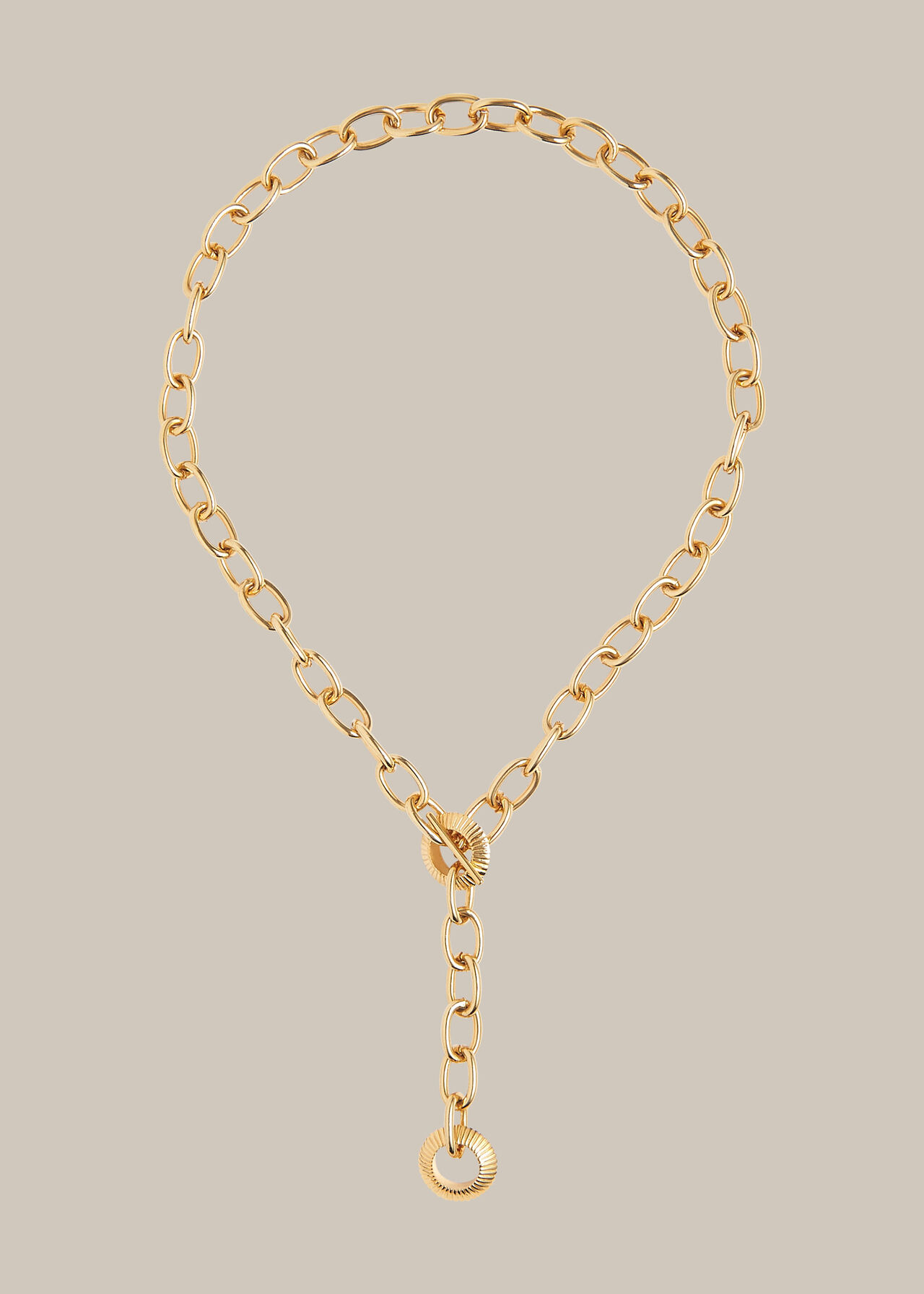 Large Chain Necklace Gold/Multi
