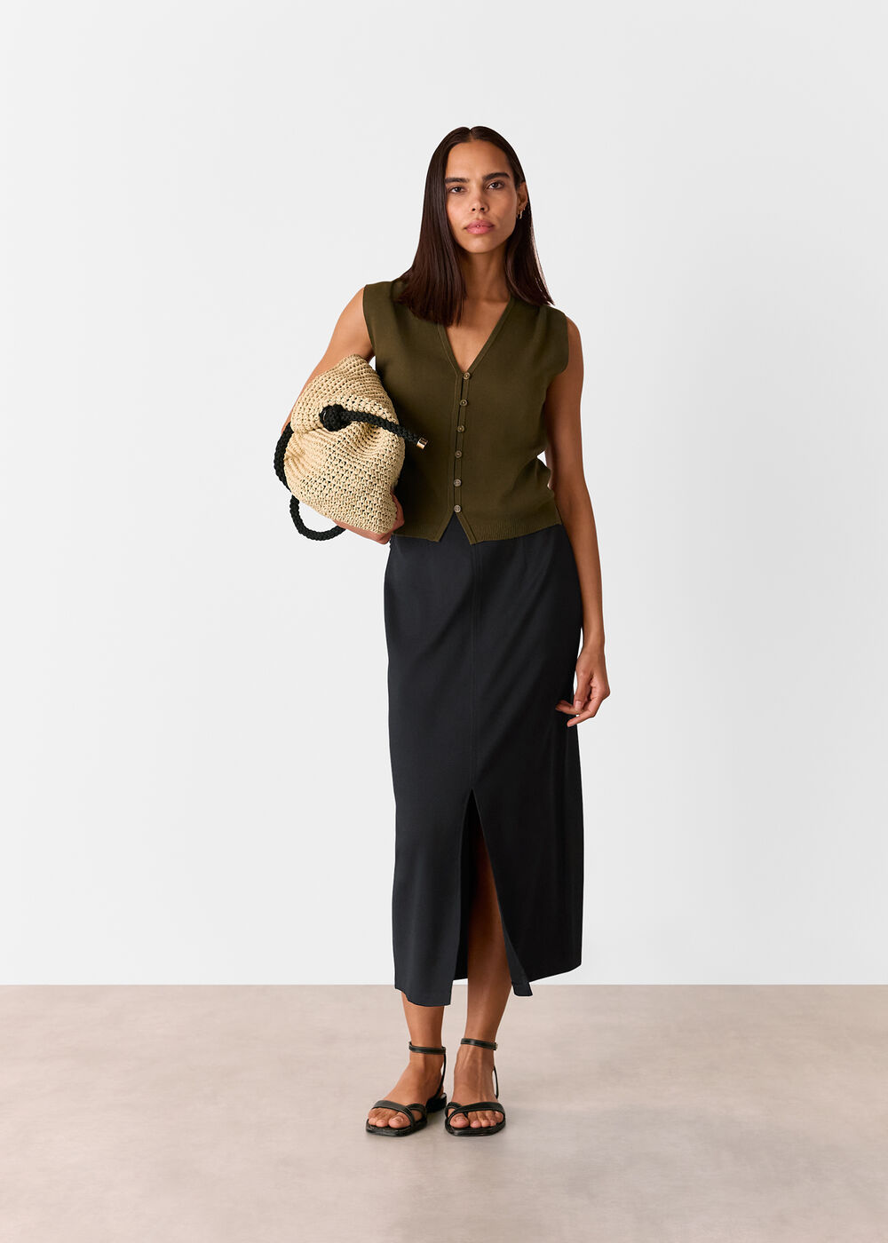 Ponte Straight Skirt