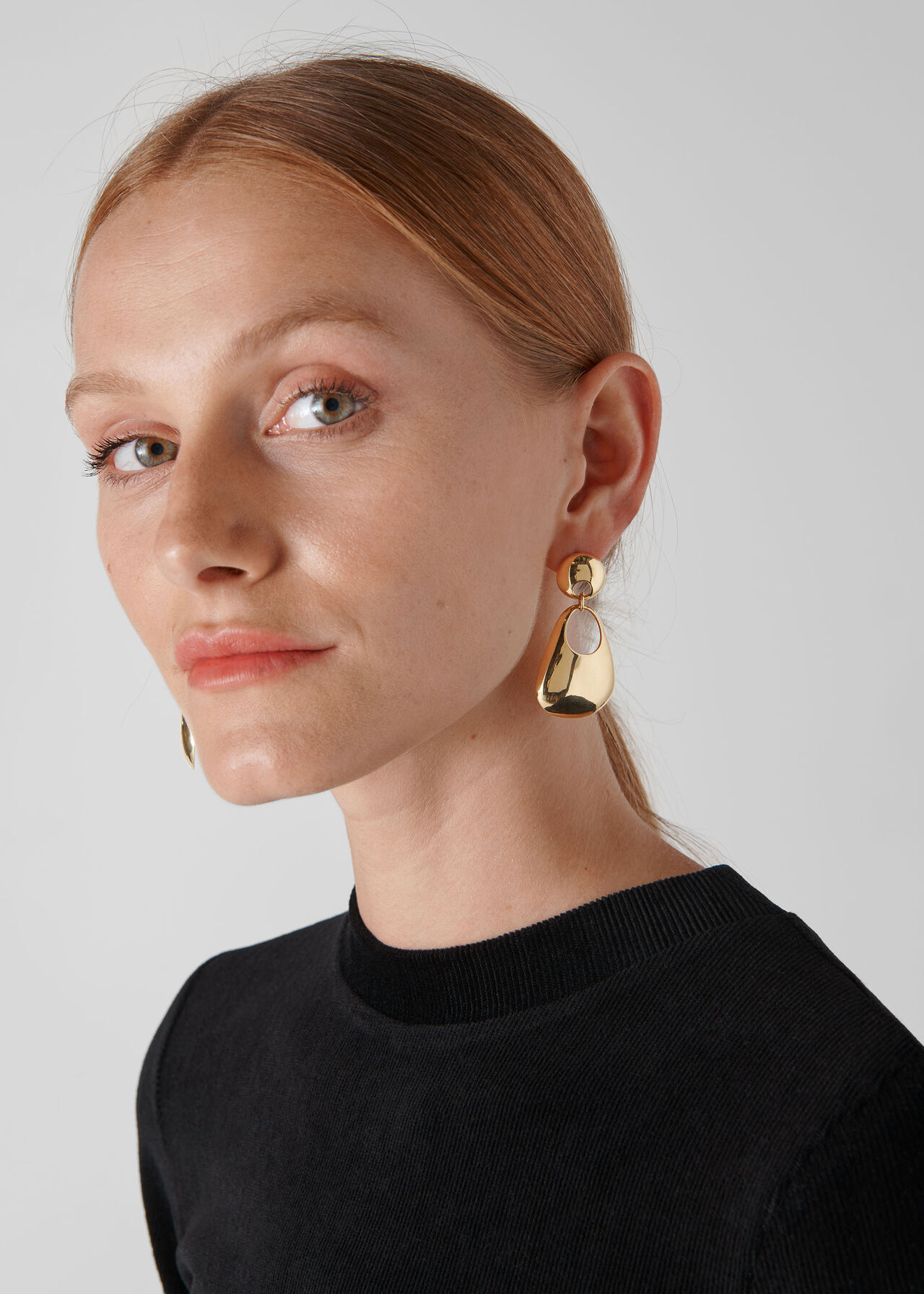 Sculptural Earring Gold/Multi