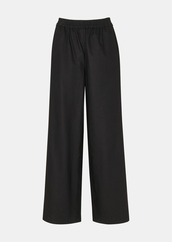 Black Lindsey Linen Blend Trouser