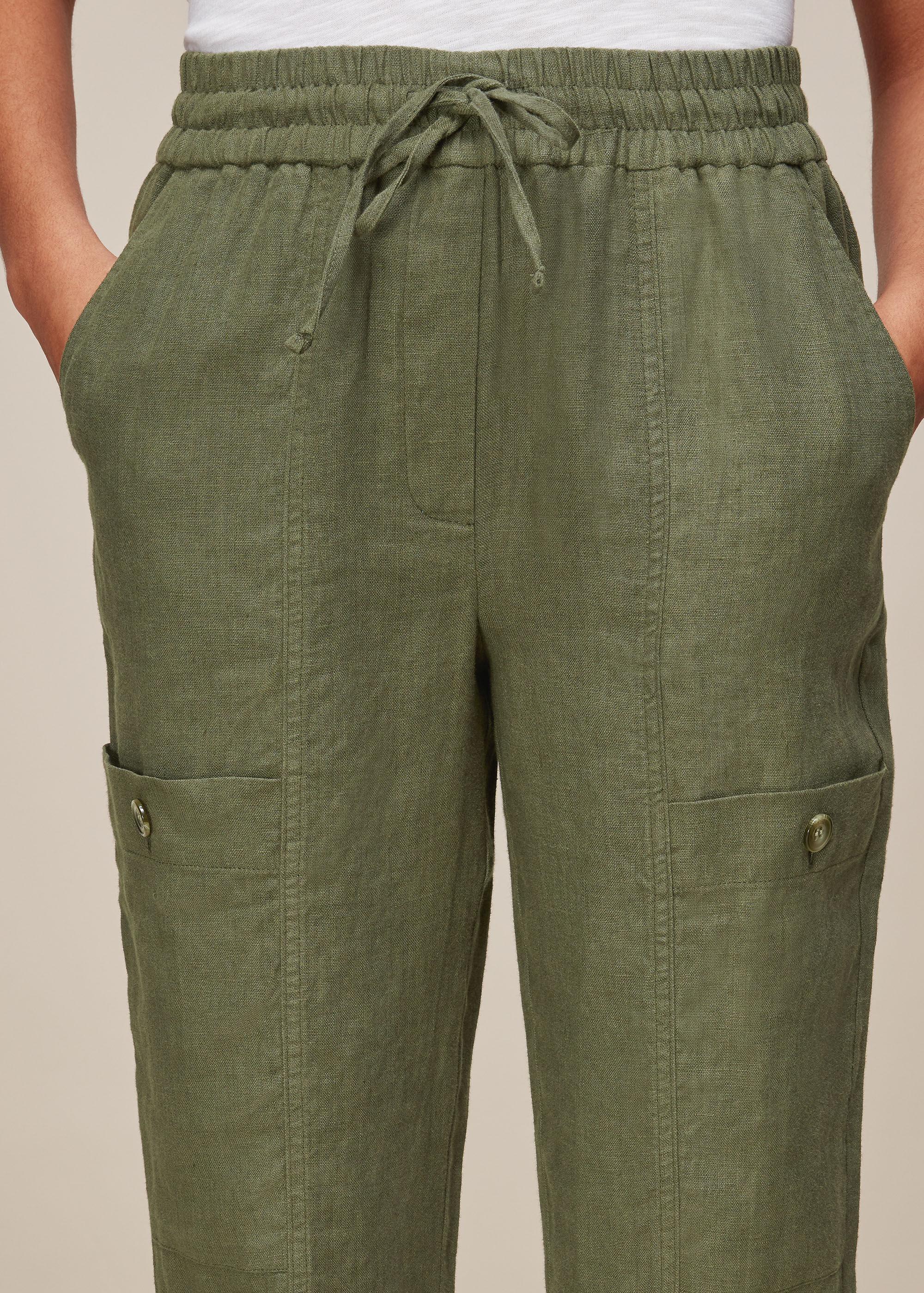 linen cargo trousers