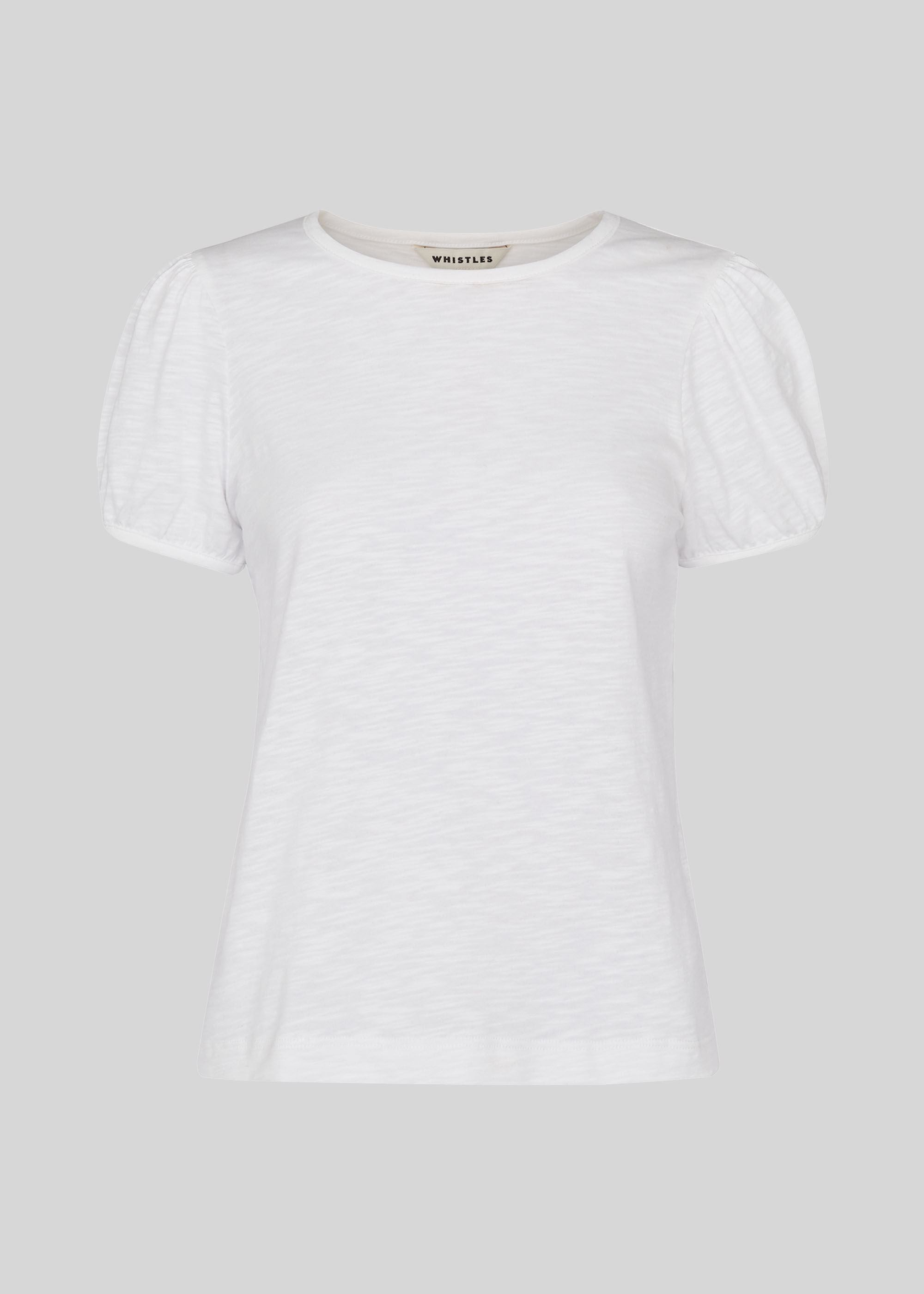 White Puff Sleeve T Shirt