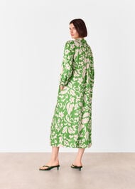 Floral Trapeze Shirt Dress
