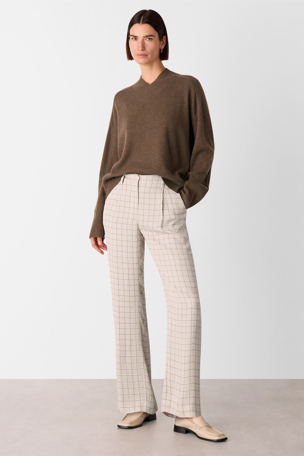 Multicolour Niamo Fine Grid Trouser