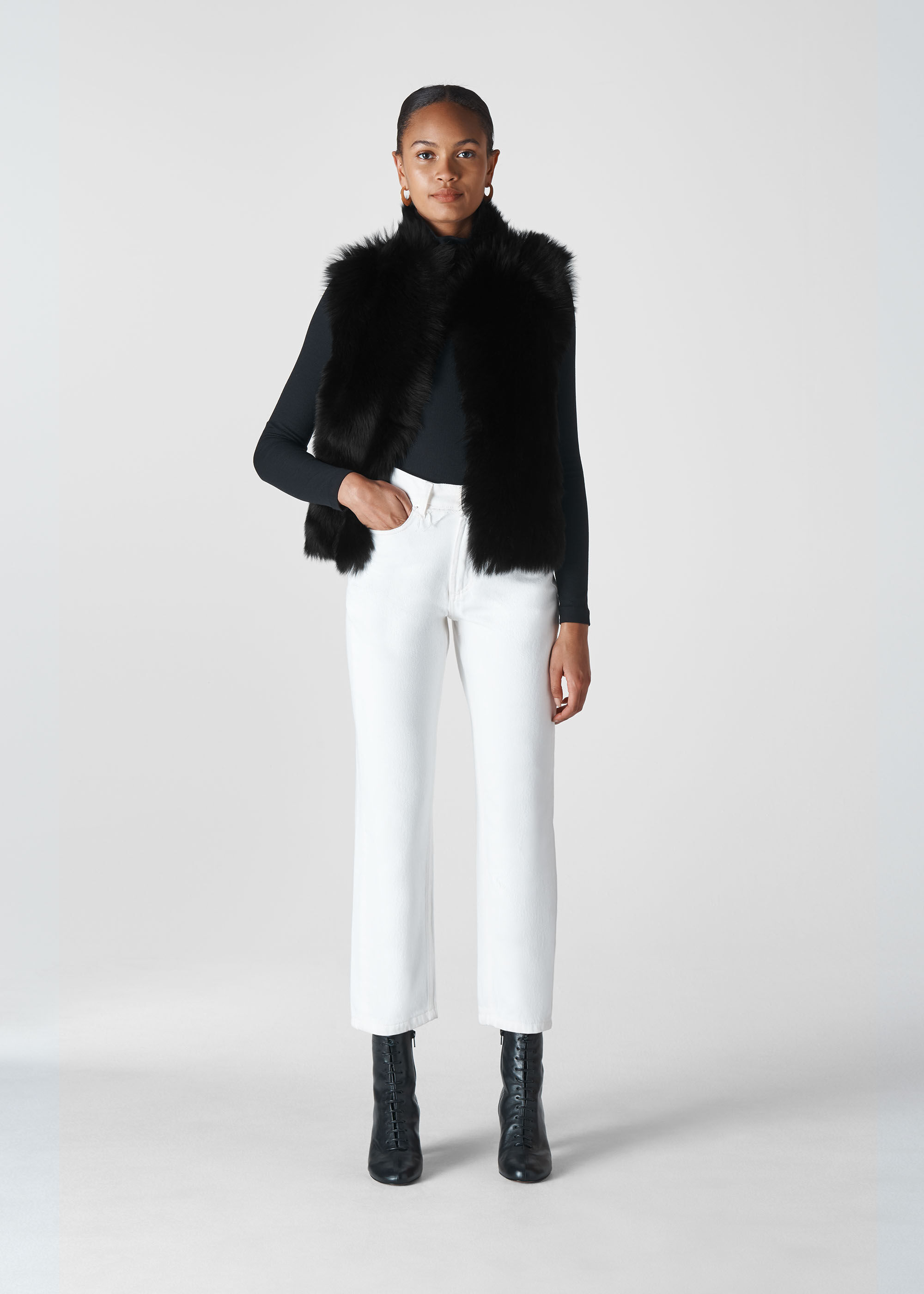 Short Toscana Sheepskin Gilet