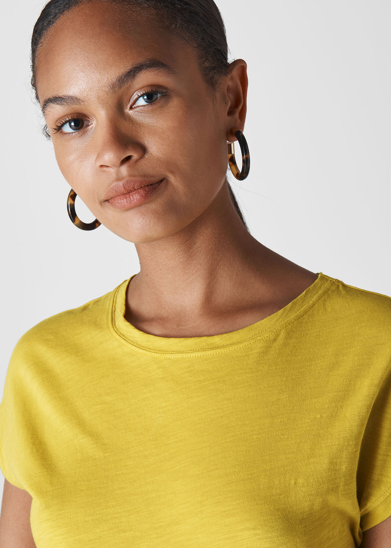 Minimal Cap Sleeve Tee Yellow