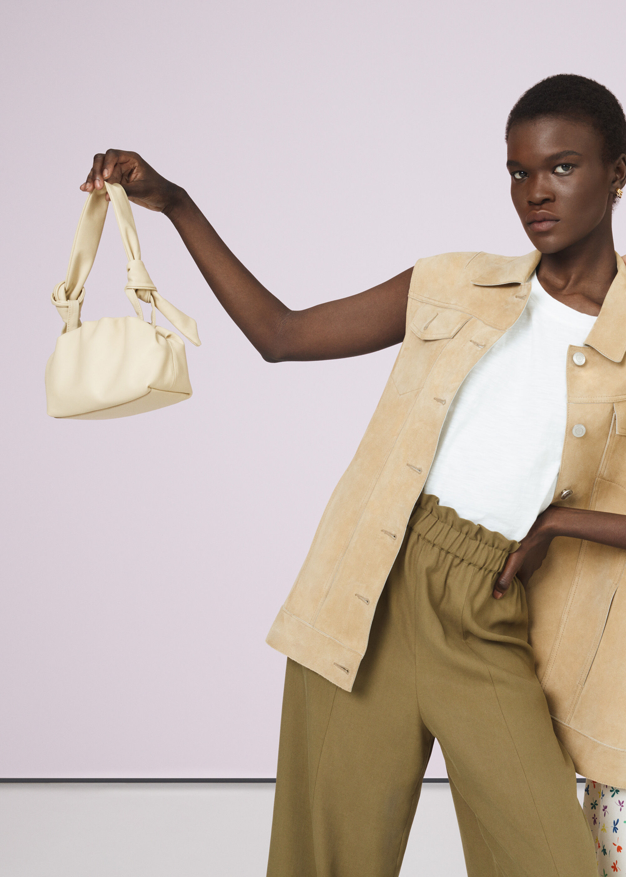 Gilet beige online zara