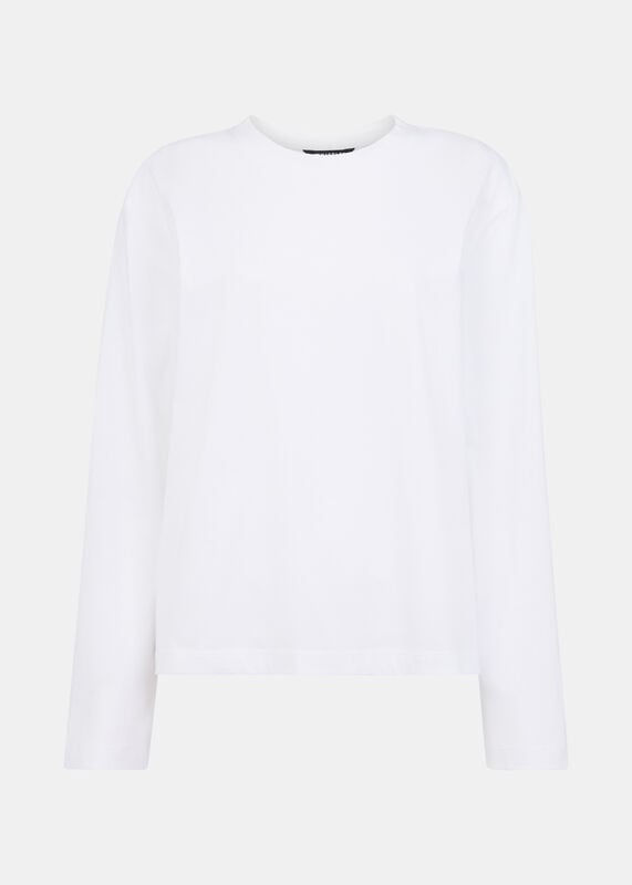 White Relaxed Long Sleeve Tee