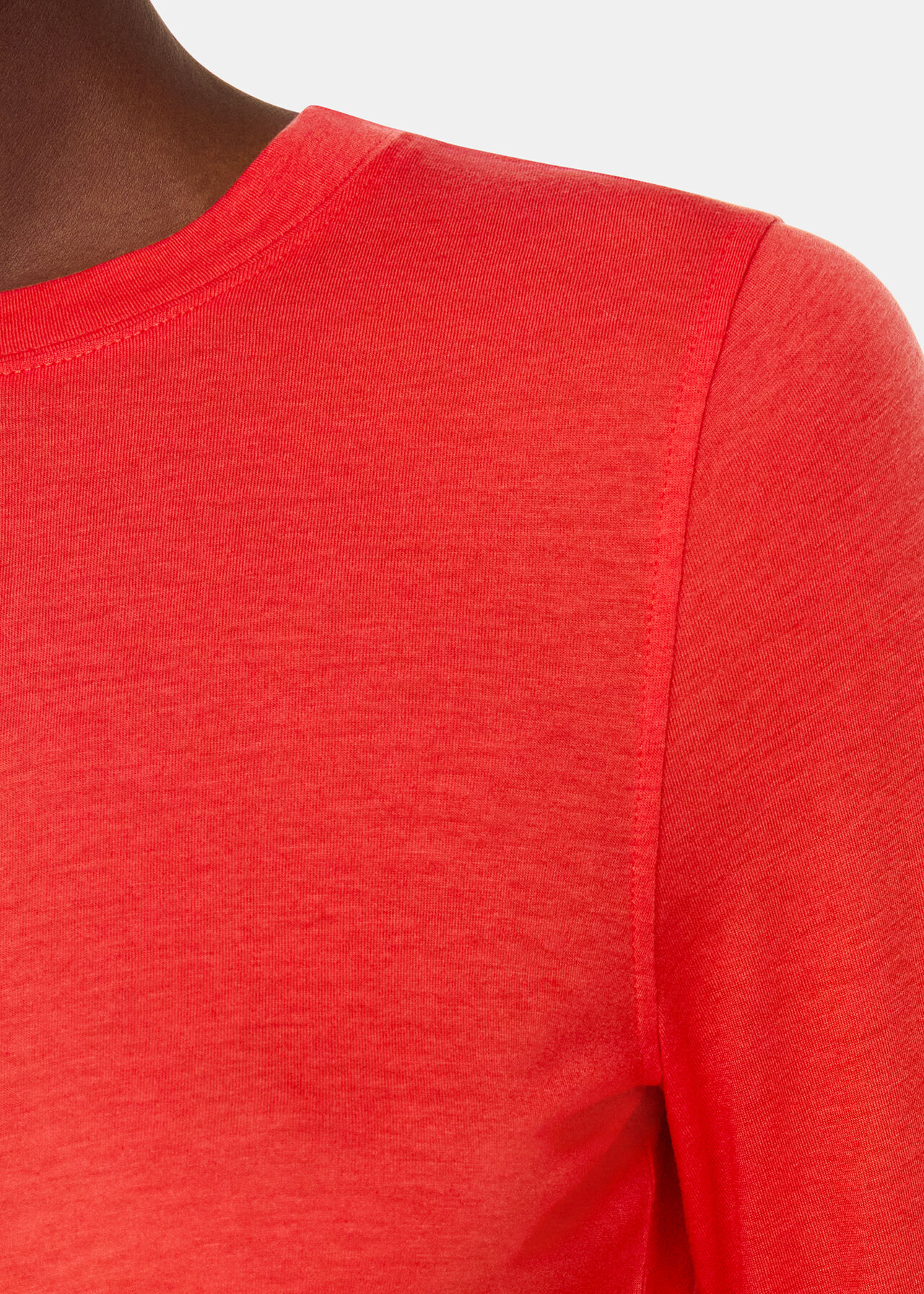 Wool Blend Crew Neck Top