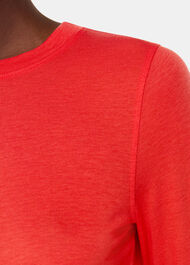 Wool Blend Crew Neck Top