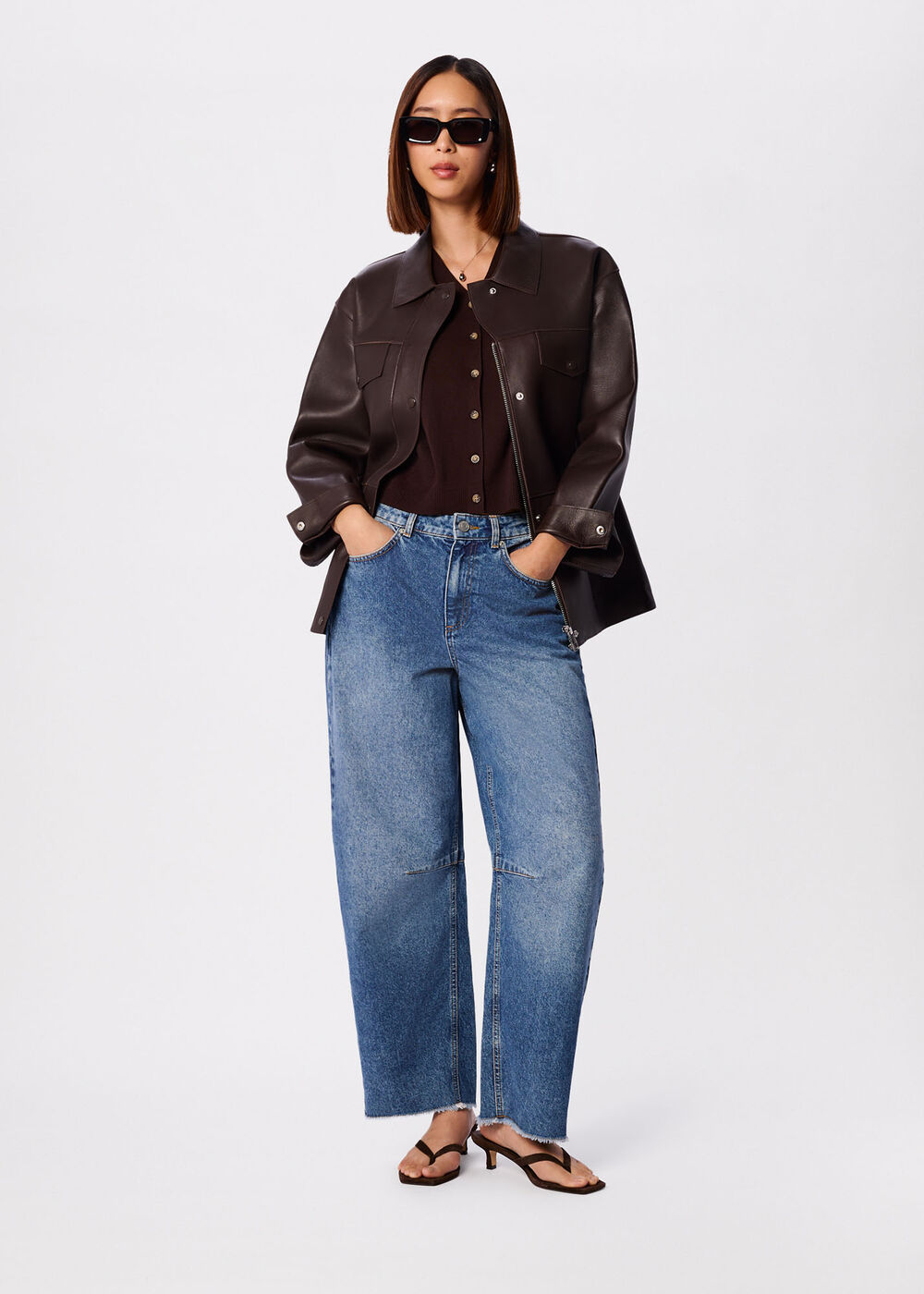 Authentic Raw Hem Barrel Jean