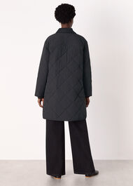 Quilted Cord Collar Coat