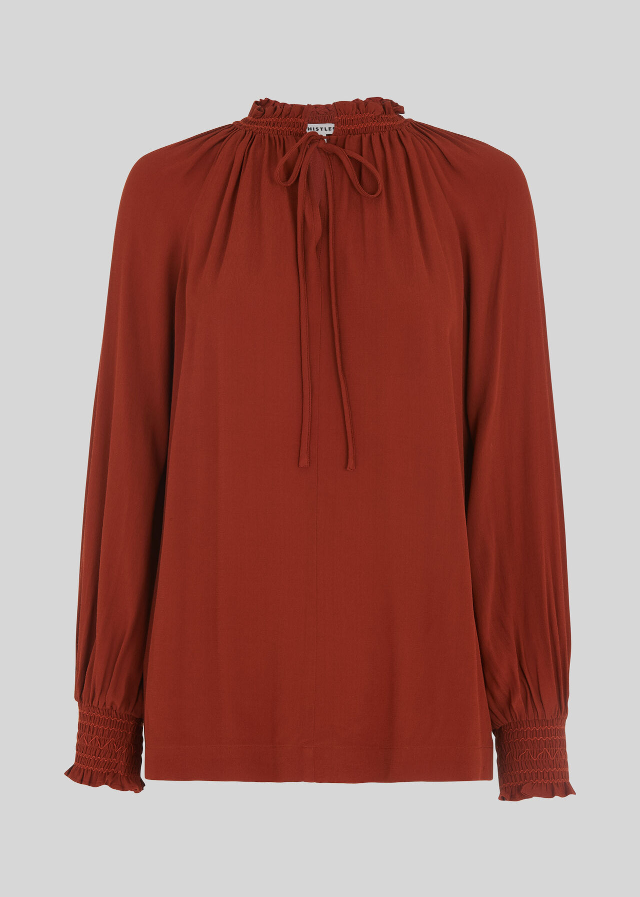 Henrika Smock Detail Blouse Rust