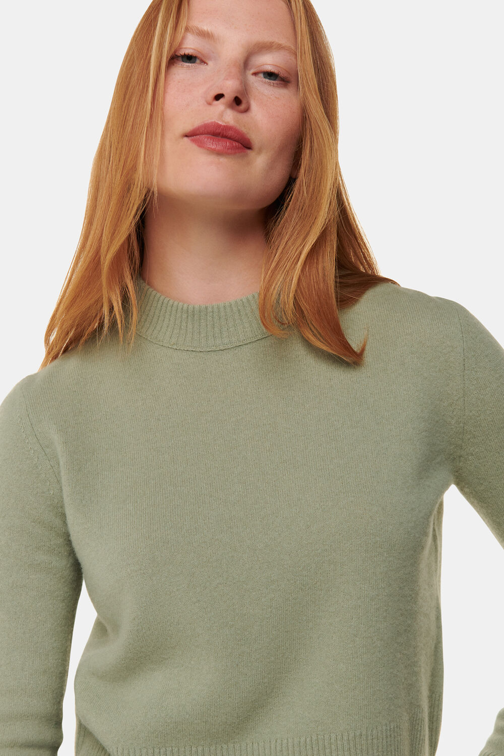 Sage Green Wool Cropped Sweater