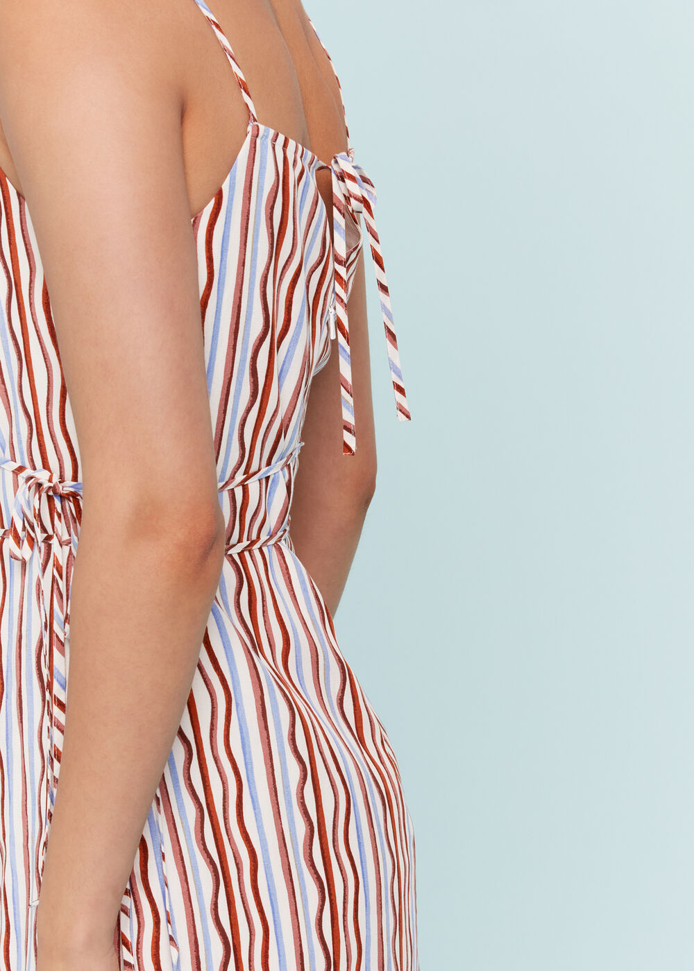 Wiggle Stripe Tie Detail Dress