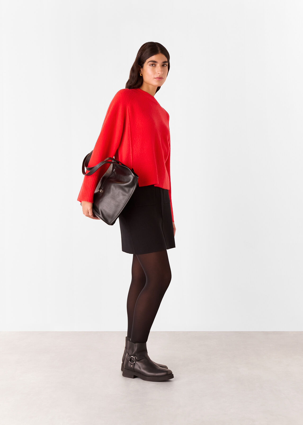 Wool Mix Side Split Knit