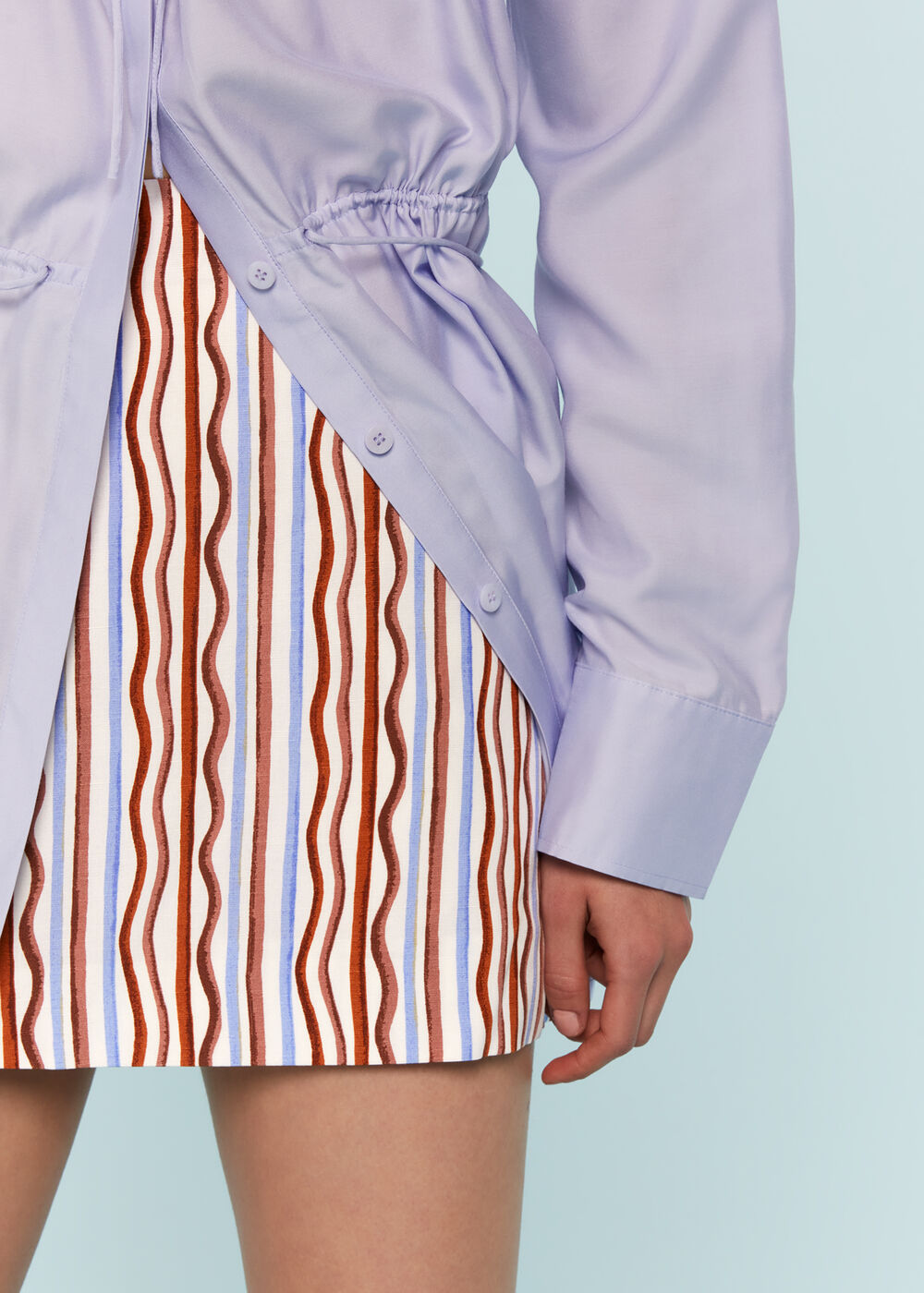 Wiggle Stripe Mini Skirt