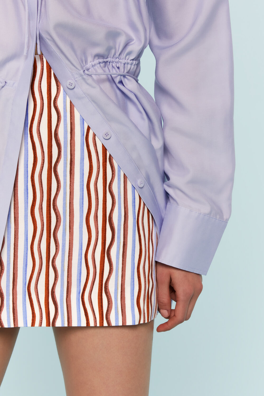 Wiggle Stripe Mini Skirt