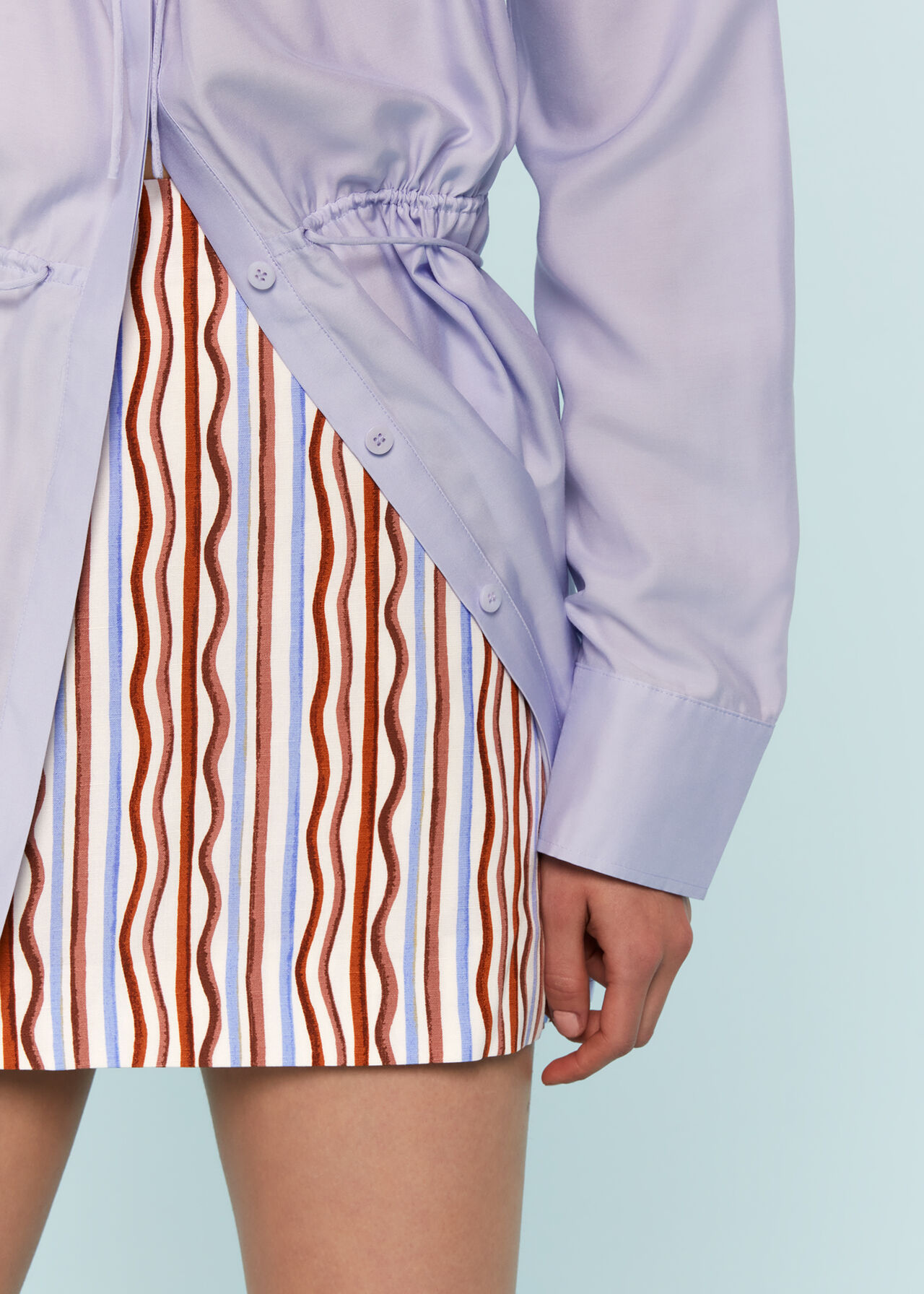 Wiggle Stripe Mini Skirt