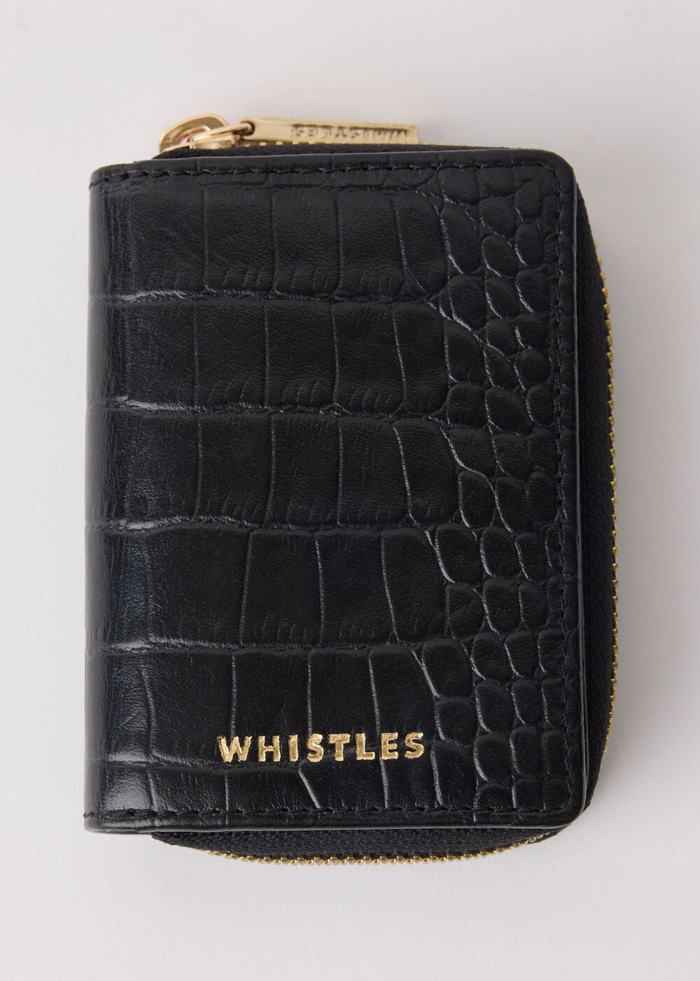 Shiny Croc Koa Compact Purse