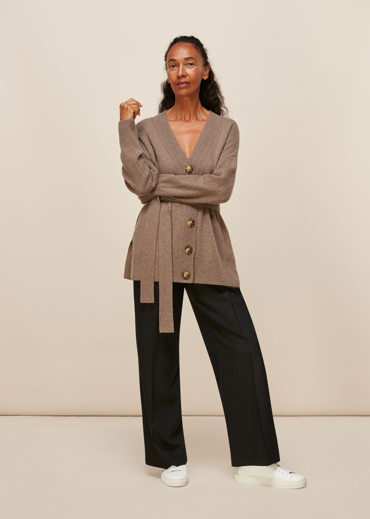 Belted Cashmere Cardigan