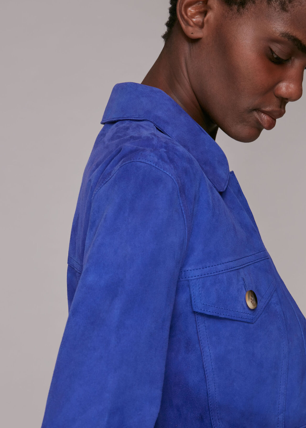 Taali Cropped Suede Jacket